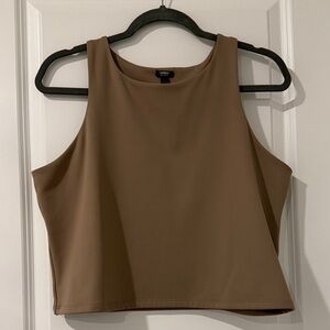 Express Tan Crop Top Body Contour XL
